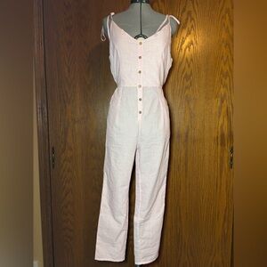 Coco Jolie casual Pink Striped Jumpsuit - medium